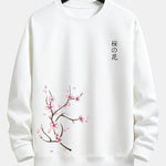 Cherry Blossoms Print Relax Fit Sweatshirt