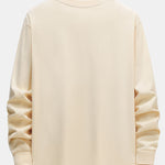 3 Pieces Basic Long Sleeve Heavy Weight Arc Hem T-Shirts