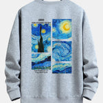 Starry Sky Back Print Relax Fit Sweatshirt