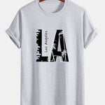 Regular Fit Los Angeles Print Cotton T-Shirt