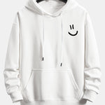 Smiley Face Print Relax Fit Hoodie