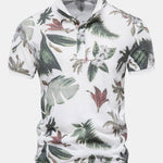 Tropical Print Polo Shirt