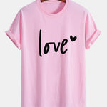 Regular Fit Love Print Cotton T-Shirt