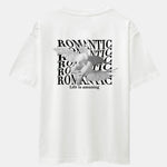 Romantic Doves Back Print Drop Shoulder Oversize T-Shirt