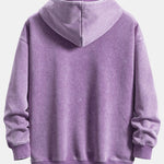 Relax Fit Washed Distressed Hoodie