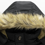 Faux Fur Collar Detachable Hooded Coat