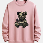 Camouflage Bear Print Relax Fit Sweatshirt