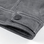 Faux Suede Utility Jacket