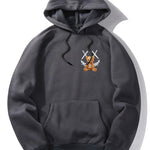 Smiley Bear Back Print Hoodie