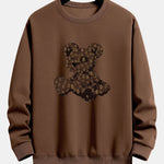 Cartoon Bear Print Relax Fit Sweatshirt