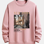 New York Cityscape Print Relax Fit Sweatshirt