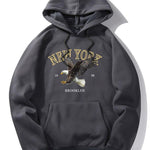 New York Eagle Print Hoodie