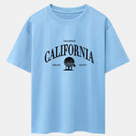 California Slogan Print Drop Shoulder Oversize T-Shirt