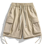 Drawstring Hem Cargo Shorts