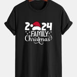 Regular Fit Family Christmas 2024 Print Cotton T-Shirt
