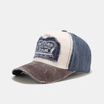 Slogan Patch Washed Distressed Baseball Cap