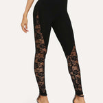 Hollow Lace Patchwork Leggings