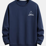 Triangle Mountain Print Relax Fit Sweatshirt