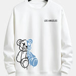 Los Angeles Dissolving Bear Print Relax Fit Sweatshirt