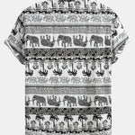 Elephant Print Button Up Shirt