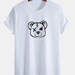 Regular Fit Bear Print Cotton T-Shirt