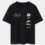 LA Racing Slogan Print Drop Shoulder Oversize T-Shirt