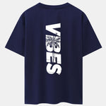 Palm Tree Vibes Slogan Back Print Drop Shoulder Oversize T-Shirt