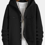 Waffle Hooded Fleece Lined Shirt