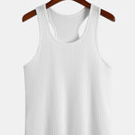 Basic Slim Ribbed Racer Back Tank