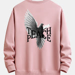 Peace Dove Back Print Relax Fit Sweatshirt