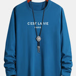 Long Sleeve Paris Print Cotton T-Shirt