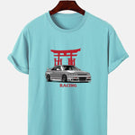 Japanese Shrine Car Print T-Shirt
