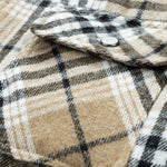 Teddy Fleece Lined Detachable Flannel Plaid Hooded Coat