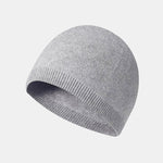 2 Pieces Solid Color Outdoor Cycling Warm Knit Beanie Hat