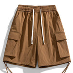 Drawstring Hem Cargo Shorts
