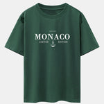 Monaco Slogan Print Drop Shoulder Oversize T-Shirt