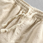 Linen Cotton Blend Cropped Pants