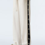 Relax Fit Cross Side Stripe Straight Leg Pants