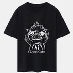 Cartoon Dinosaur Print Drop Shoulder Oversize T-Shirt