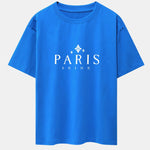 Paris City Print Drop Shoulder Oversize T-Shirt