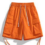 Drawstring Hem Cargo Shorts