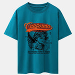 California Angel Print Drop Shoulder Oversize T-Shirt