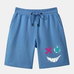 Graffiti Smiley Face Print Man Mid Length Shorts