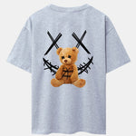 Smiley Bear Back Print Heavy Weight Oversize T-Shirt
