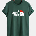 Regular Fit Santa Claus Slogan Print Cotton T-Shirt
