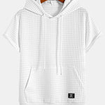 Short Sleeve Waffle Hoodie & Waffle Drawstring Shorts