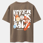 Skeleton Slogan Back Print Drop Shoulder Oversize T-Shirt