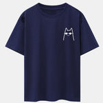 Cat With Sunglasses Print Drop Shoulder Oversize T-Shirt