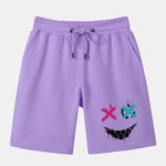 Graffiti Smiley Face Print Man Mid Length Shorts