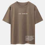 Los Angeles Slogan Print Drop Shoulder Oversize T-Shirt
